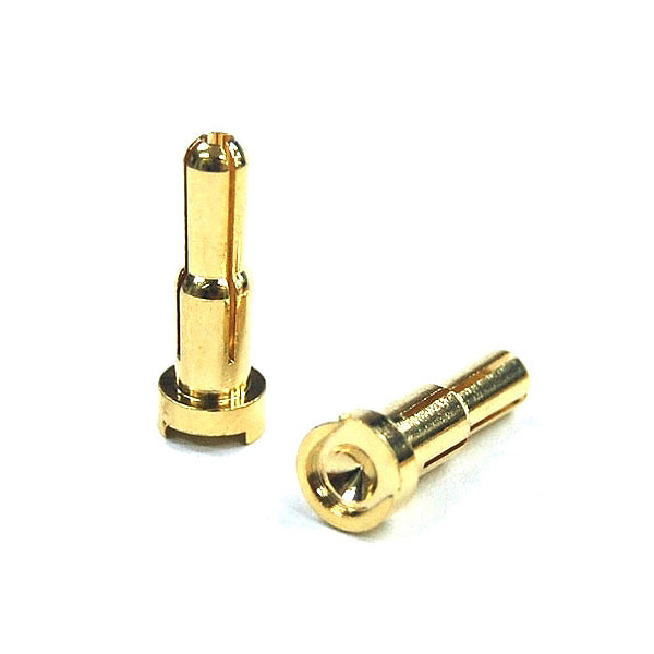 4mm to 5mm Universal Male Gold Plated Spring Connector - Low Profile 골드/유로컨넥터
