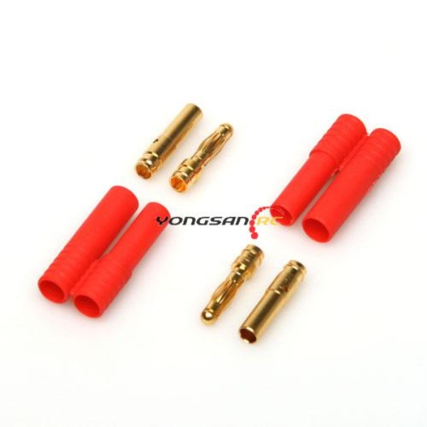 (2 PIN) 4.0mm 골드 connector with one housing (2 X 2조)