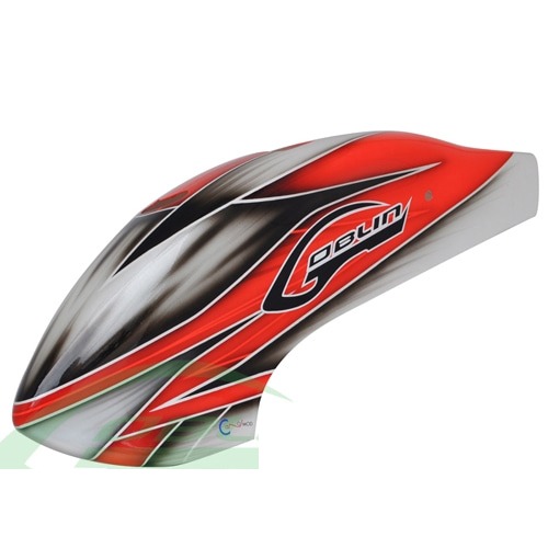 H0271-S - Canomod Airbrush Canopy Red/White - Goblin 500